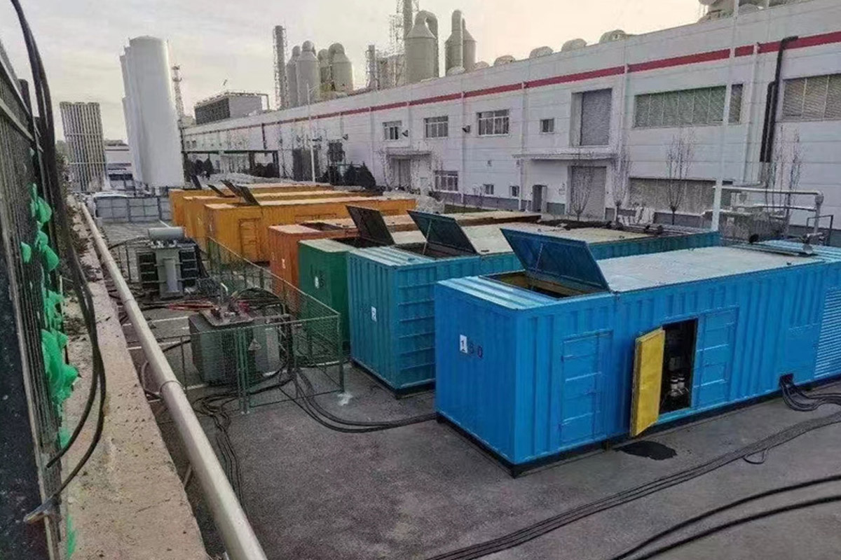 番阳镇发电机租赁施工现场